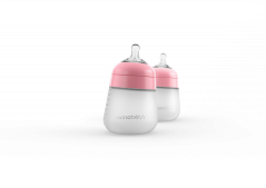 Silikonová dětská láhev Flexy 270ml 2ks