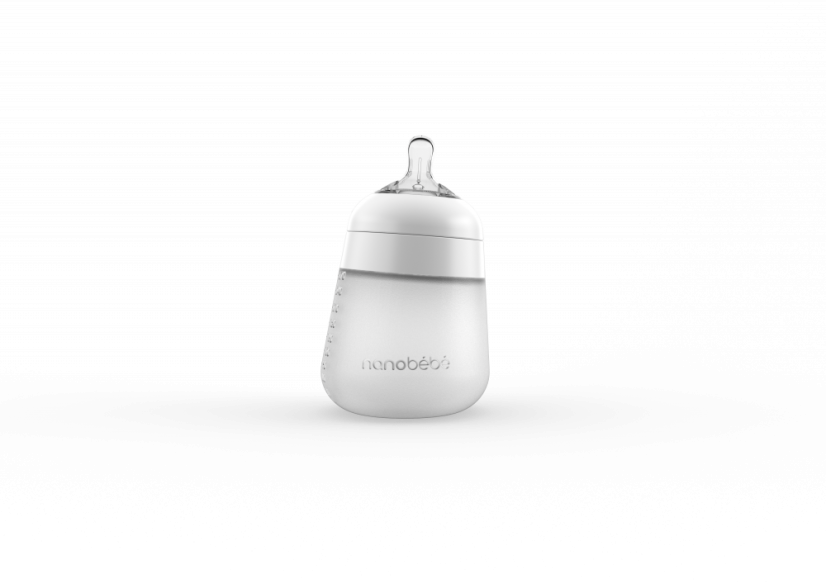Silikonová dětská láhev Flexy 270ml 1ks - Barva: Bílá