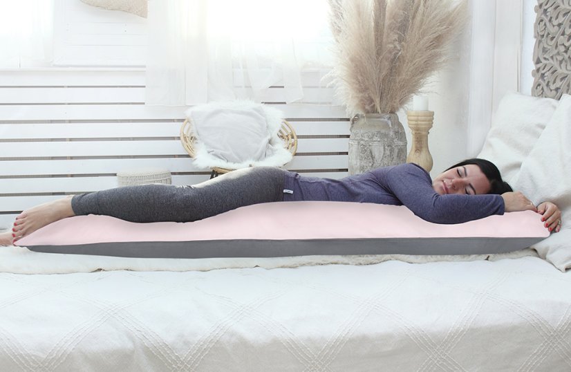 Relaxační polštář/Náhradní manžel - Barva: Růžový - grafit