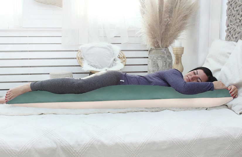 Relaxační polštář/Náhradní manžel - Barva: Zelená-béžová