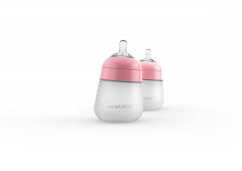 Silikónová detská fľaša Flexy 270ml 2ks